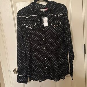 NWT XL Womens Tin Haul Long Sleeve Button Up